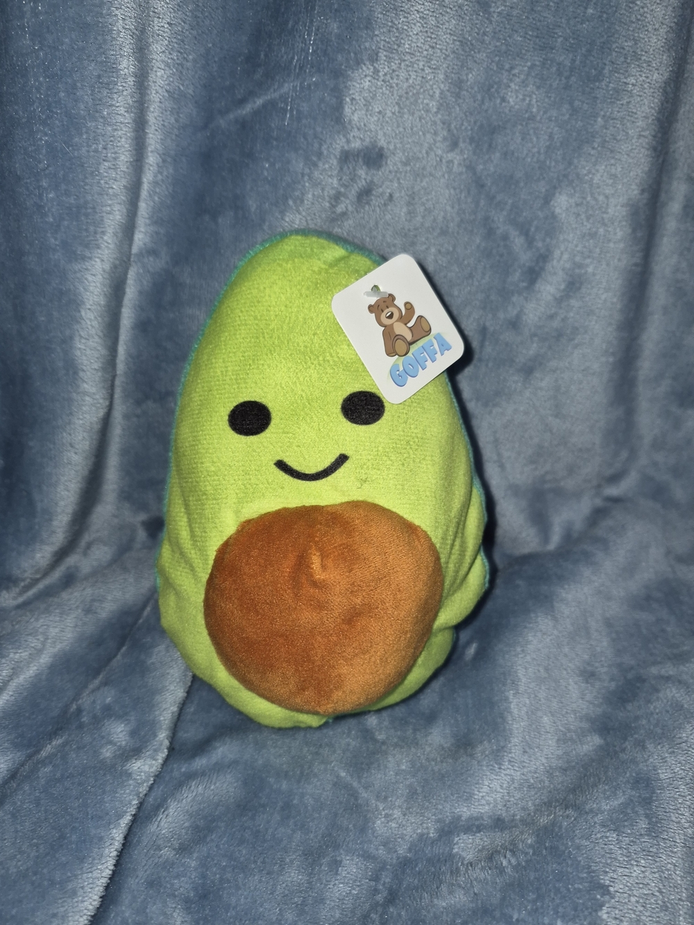 Goffa Green Avocado Plush Toy with Brown Pit - Kids Stuffed Animal